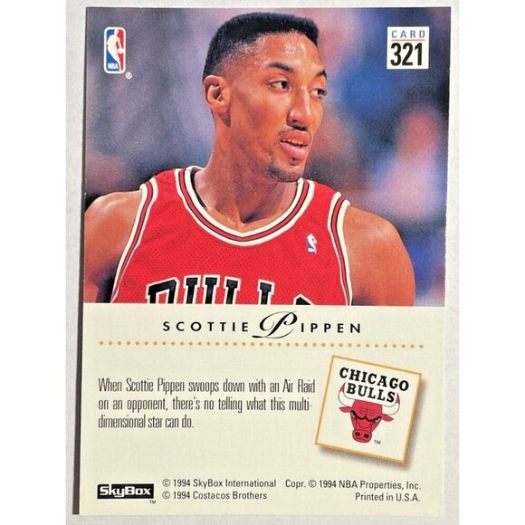 1994-95 SKYBOX AIR RAID SCOTTIE PIPPEN - CHICAGO BULLS #321 - Picture 2 of 4